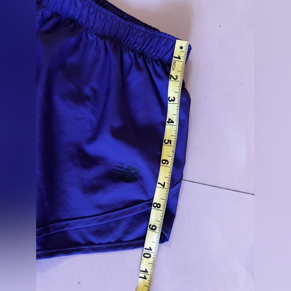 New Balance Women's Pull On Athletic Lined Shorts Adjustable Waist Navy Blue XS - Picture 10 of 11